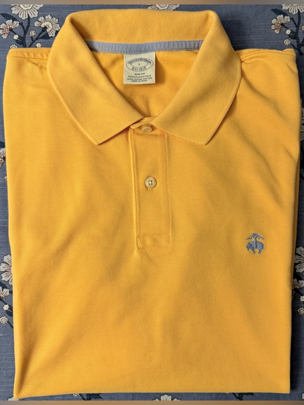 Brooks Brothers Supima Cotton Performance Polo – Peach – Men’s Large – EUC